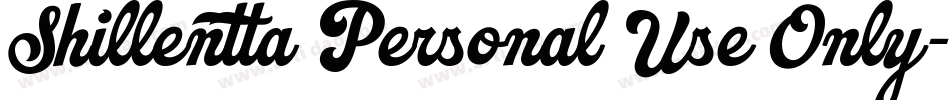 Shillentta Personal Use Only字体转换